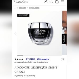 Lancome Génifique Night Cream - Black and Silver